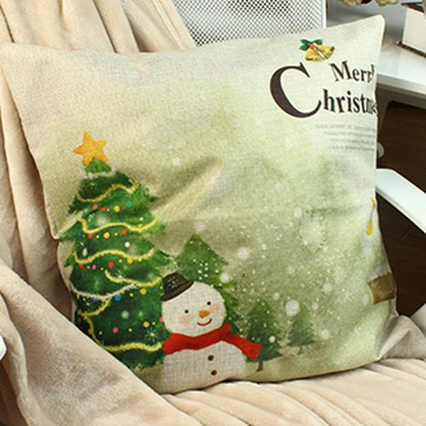 

рождество льняные наволочки elk санта-клауса рождественский подарок талией и наволочки новогодние украшения home decor b6 4240 jllhcf