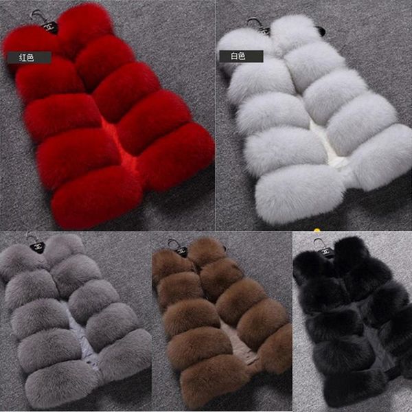 

autumn winter new women's fur coat imitation fur vest long female dress in europe and the united states large hair shoulder, Black