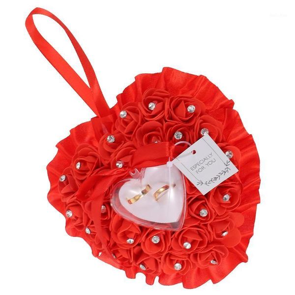 

1pc jewelry box heart rose flower ring box ring storage case for wedding1