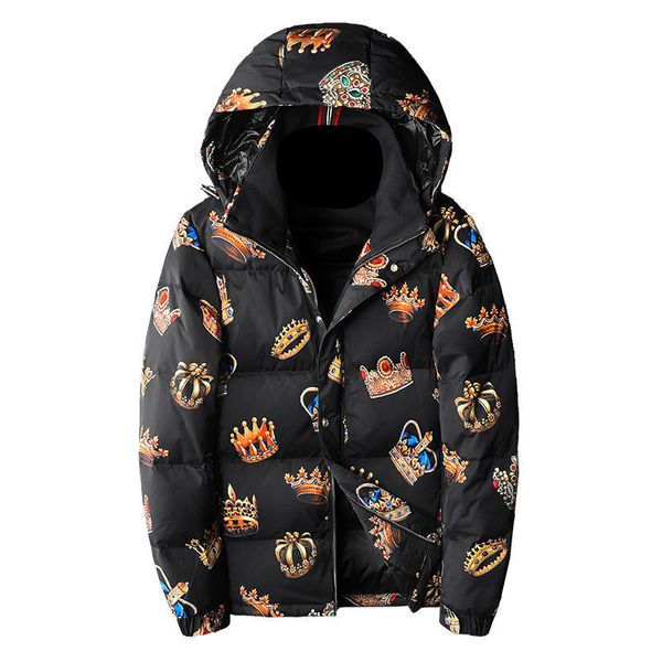 

arrival 2021 luxury new rib men crown jackets/down abstract digital coat c71 po3k, Black