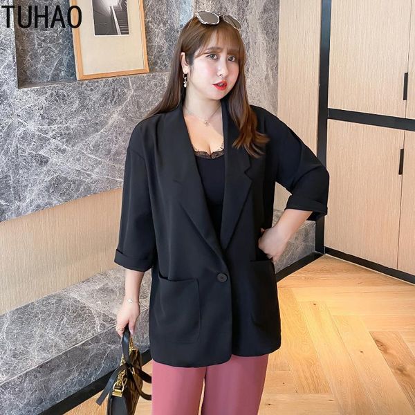 

women's suits & blazers tuhao blezer de mujer autumn plus size 4xl 3xl korean version loose suit jacket office lady casual blazer wm23, White;black