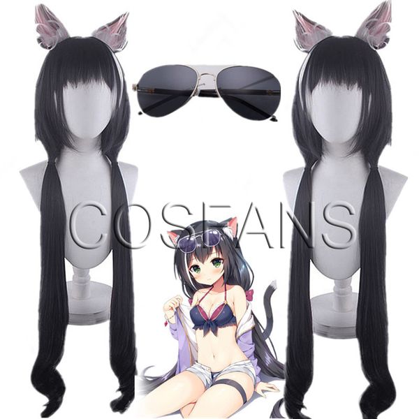 

costume accessories kyaru wig princess connect redive cosplay heat resistant synthetic dark purple hair princess connect kyaru wigs+wig cap, Silver