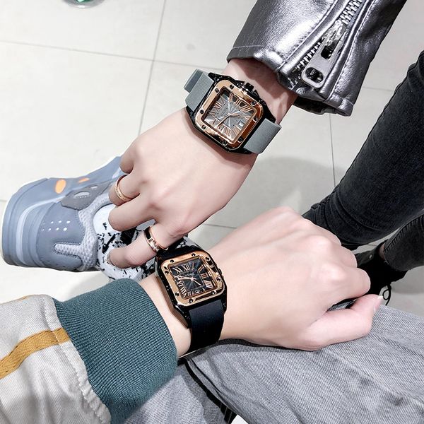 

ancient europe square lovers a pair of women's watches simple temperament atmosphere men's watch domineering