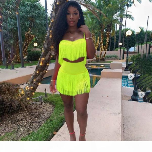 

neon tassels club dresses women spaghetti strap backless short party dress plus size elegant high waist mini bodycon dress, Black;gray