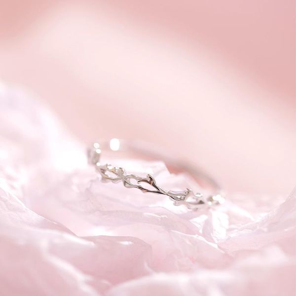 

obear new arrival twist leaf fashion jewelry siver plated simple hollow branch exquisite women opening rings, Golden;silver