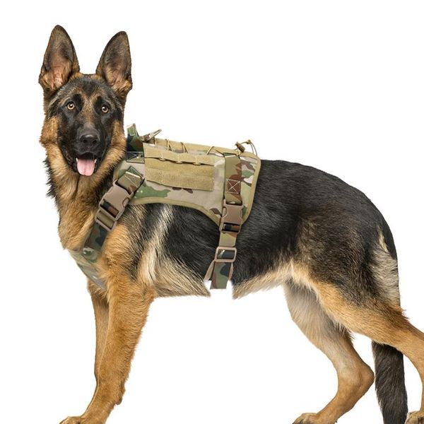 

military tactical dog harness adjustable k9 working dog harness training hunting molle dog vest harness for dogs german bbyhxz