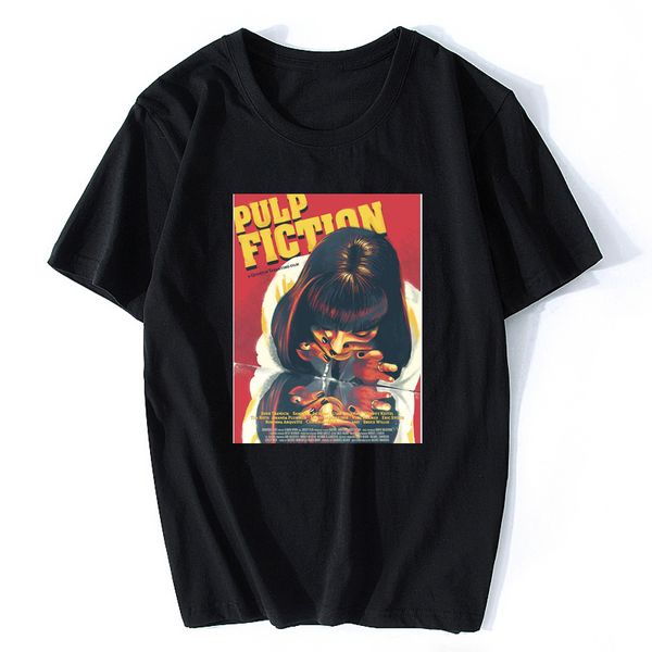 

movie wallace pulp fiction fashion summer quentin tarantino harajuku /men short sleeve hoodie designers t shirts sweatshirt
