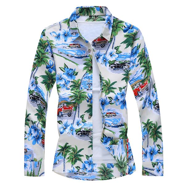 

2021 new fashions autumn spring manga long shirt clothes of the most asian men big size m-5xl 6xl 7xl floral beach 81k4, White;black