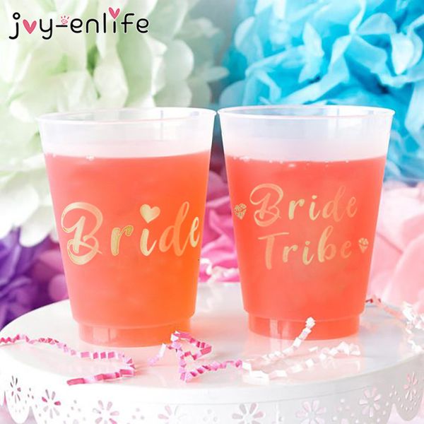 

1pcs bride/bride tribe cups bride bridal shower wedding decoration engagement to be hen night bachelorette party decor