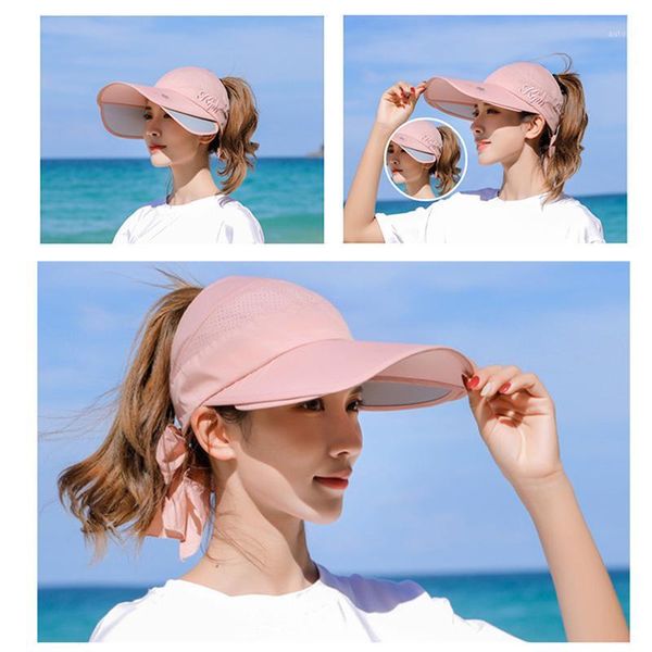 

outdoor hat female summer korean version of thetide wild sun protection sun hat uv protection face riding cap dropshiping1, Blue;gray
