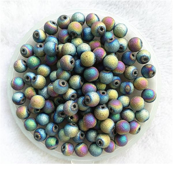 

new 6/8mm austrian frosted matt crystal glass beads loose spacer beads handmade for jewellery making diy bracelet jllqot