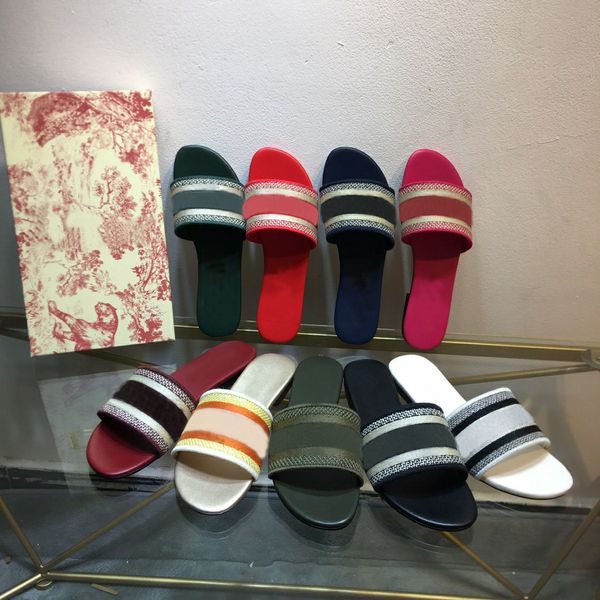 

luxury designer famous shoes high-grade womens slippers half slippers fashion non slip decors spring and summer new open toe low square heel, Black