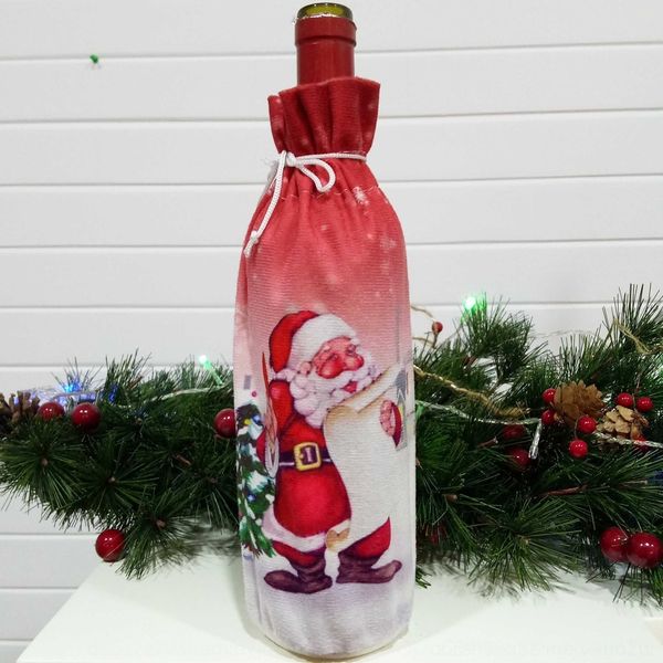 

cnstb bag gift decorative creative cap bottle products red guangmei wine bottle cover red wine christmas bag ihich