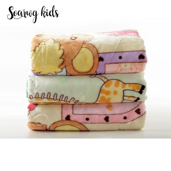 

soarwg kids swaddle baby blanket infant flannel wrap newborn bedding blanket baby soft cartoon windproof swaddle blankets