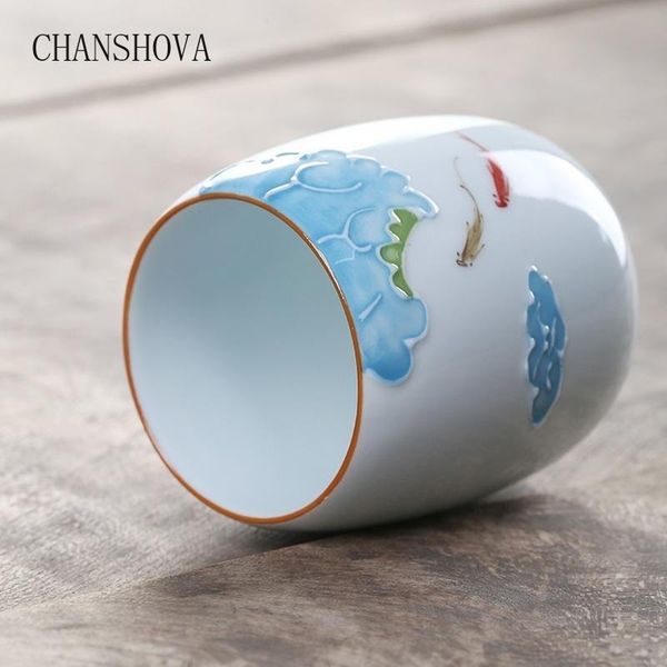 

chanshova 200мл традиционный китайский стиль личности краткое расписанную керамическая чашка китай белый фарфор большие чашки чайные h272 jl