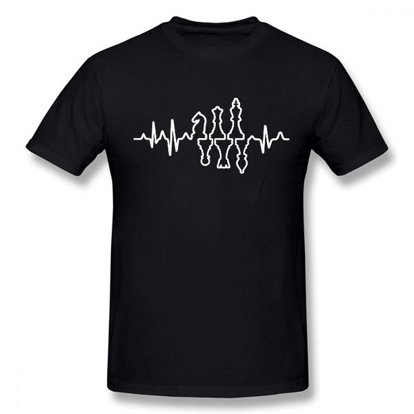 

спорт heartbeat шахматы новые смешные футболка мужчины короткие рукава hip hop крупногабаритные o-образным вырезом хлопок футболки