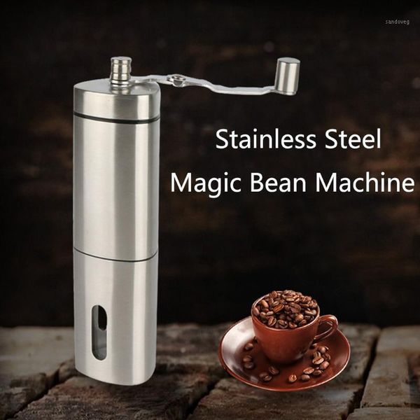 

stainless steel portable handheld coffee grinder professional manual grinder hand manual handmade coffee bean burr grinders mill1