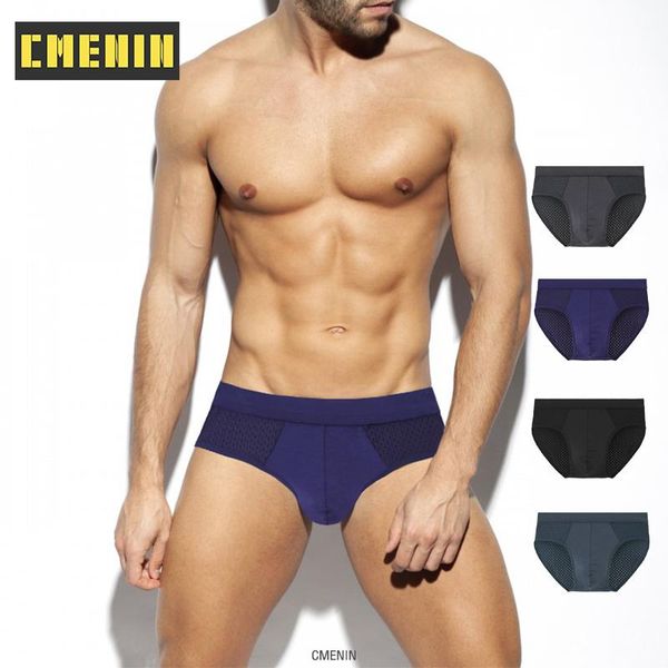

cmenin 1pcs cotton splice quick dry underwear men jockstrap ins style briefs mens underpants new cm003 mens jockstrap, Black;white
