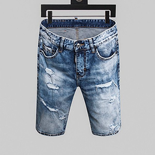 

2021 new brand mens jeans for skinny denim shorts fashion ripped shorts jeans mens designer jeans z2, Blue