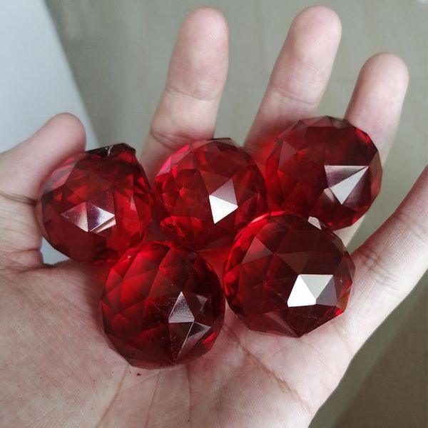 

10pcs 30mm color crystals ball diy crystal pendants for chandeliers accessories glass suncatcher crystal prisms lamp parts decor h bbyksu