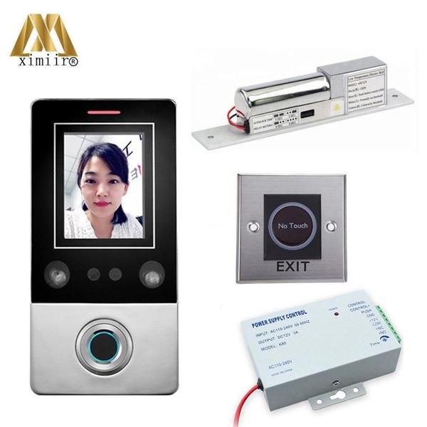 

fingerprint access control biometric and face with 13.56mhz ic card touch keypad waterproof door controller kit cf1