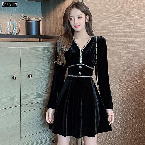 

women winter spring cute a line party date little black dress, Black;gray