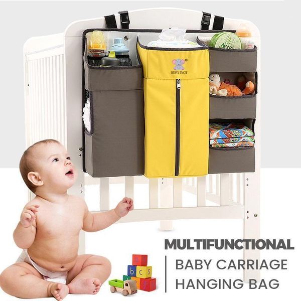 Multifunktionale Kinderwagen-Hängetasche, geborener Aufbewahrungsorganisator für Essentials, Betthalter, Kinderzimmertaschen