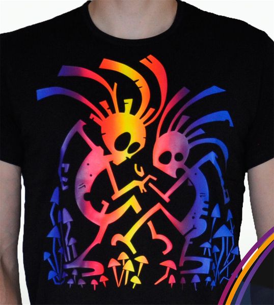 

dancing mates - rave psy trance goa t-shirt glows uv black light lsd mushrooms birthday gift tee shirt sport hooded sweatshirt hoodie