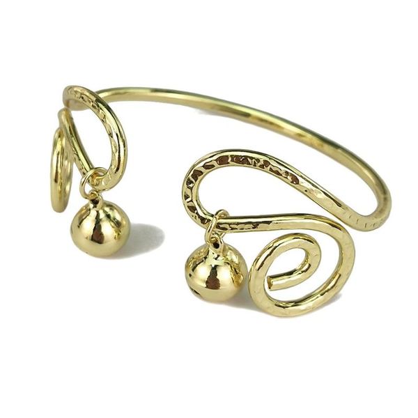 

manilai christmas gift alloy small bell cuff bangles bracelets for women 2020 unique design statement bracelet vintage, Black