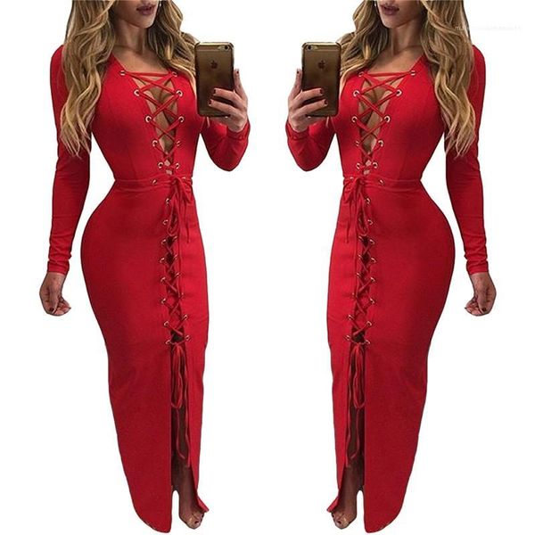 

hollow out bandge dresses fashion female clothing womens designer a line dress autumn solid color, Black;gray