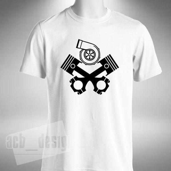 

sport piston turbo t-shirt skull and crossbones style funny mechanic technician new fashion men cool o neck t-shirt graphic tees