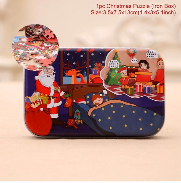 

60pcs головоломка с iron box kid present 2020 рождественского декор для дома happy new year gifts 2021 партии рождественских подарков cristm