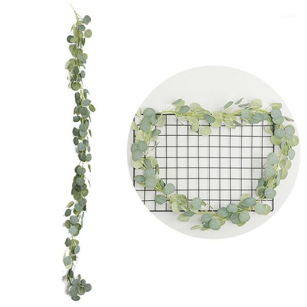 

decorative flowers & wreaths 1pc 170cm artificial green ivy leaves plants grape vine fake foliage home wedding decoration1
