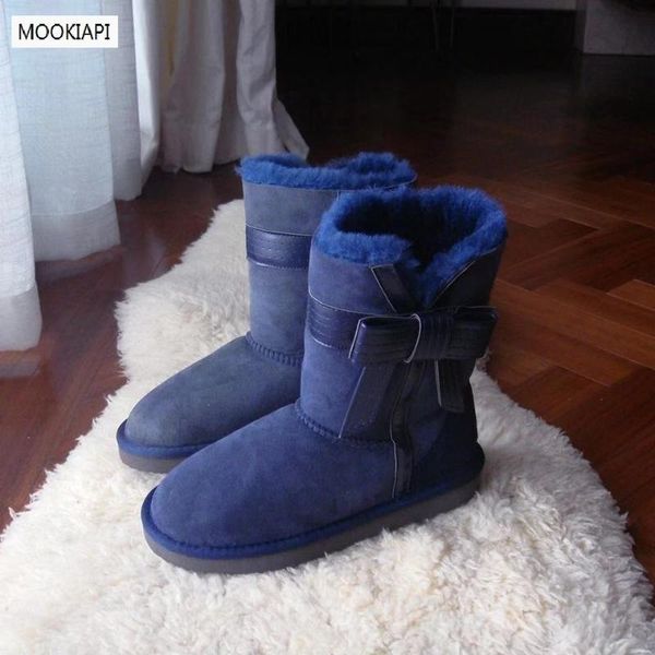 

in 2020, china's latest sheepskin and wool women's snow boots, 100% pure wool women's snow boots, four colors, delivery, Black