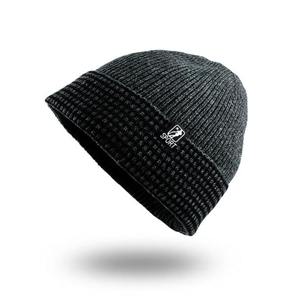 

flb] men's winter hat fashion knitted black hats fall hat thick and warm and bonnet skullies beanie soft knitted beanies f18044 wmtngq, Black;white