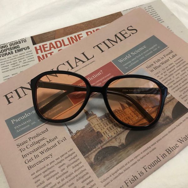 

li yifeng same net red toad mirror 2020 new pilot female anti ultraviolet sunglasses male, White;black