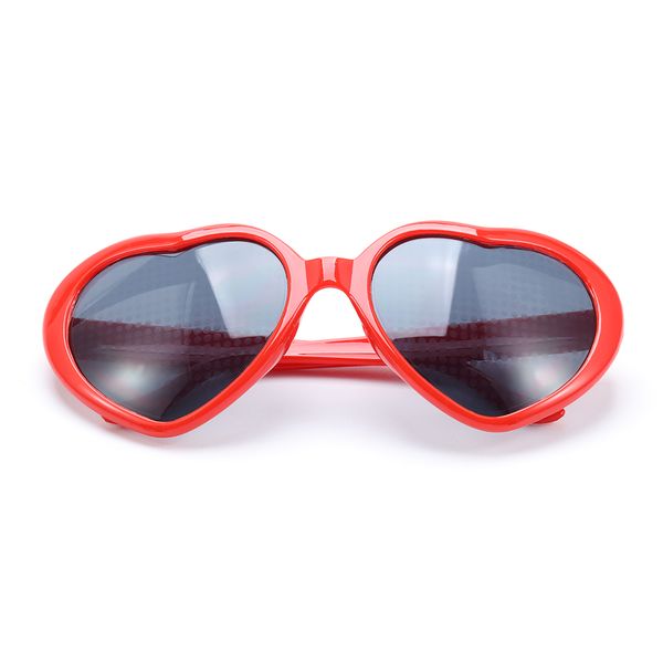 

love heart shaped effects designer sunglasses glasses watch the lights change to heart shape at night diffraction women fashion, White;black