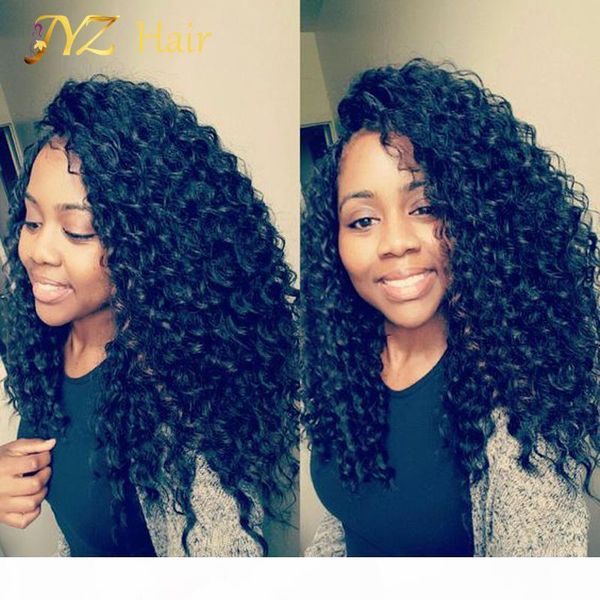 

jerry curly full lace human hair wigs for black women virgin peruvian water wave lace front wigs natural hairline, Black;brown