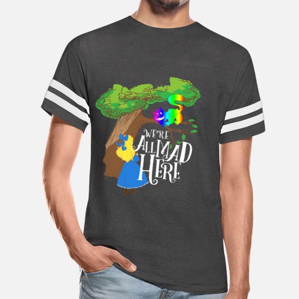 

we're all mad here grinning cheshire cat designers graphic t shirt crewneck lovely o-neck tracksuit hoodie sweatshirt