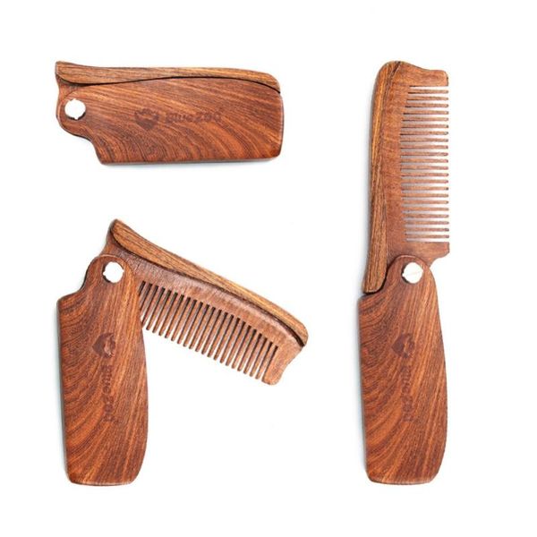 

1pc men women hair comb fold pocket comb beauty handmade folding pocket clip hair moustache beard, Silver