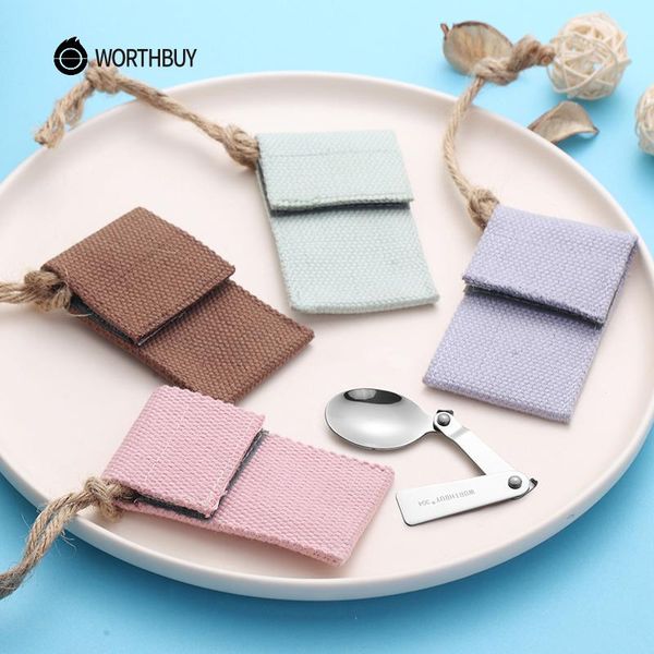 

multifunctional tea for camping soup spoon worthbuy kids portable 304 coffee folding bag with dinner steel stainless yxlrhl loveshop01