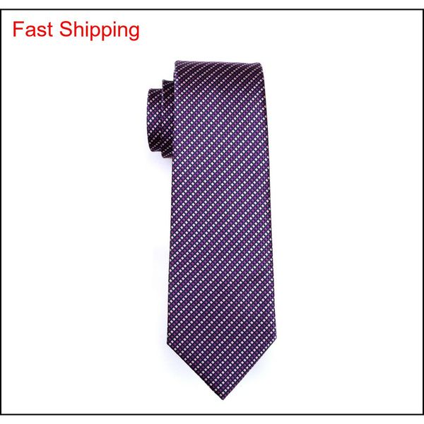 

new style check purple tie hankerchief cufflinks mens set jacquard woven classic qylrow beauty888, Black;blue