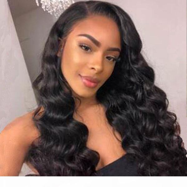 

oulaer loose wave human hair wig 13x4 lace front for black women pre plucked brazilian virgin hair with baby hair curly glueless wigs, Black;brown