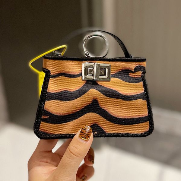 

designer women mini peekaboo clutch bag italy roma brand nano embroidered canvas crossbody handbags lady tiger skin print shoulder handbag l