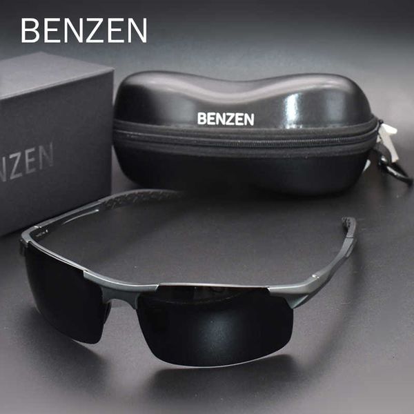 

benzen polarized sunglasses for men quality al-mg sports sun glasses male uv protection outdoor driver glasses goggles 9333