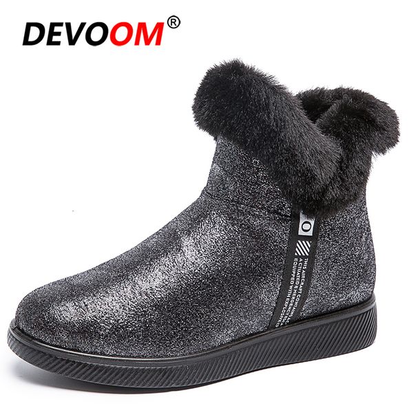 

2020 snow fuzzy ankle warm maternal pulse winter boots women's long shoes 43