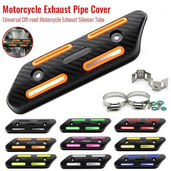 

motorcycle exhaust system 2021 universal off-road tube heat shield protector protection pit cover bicycle1