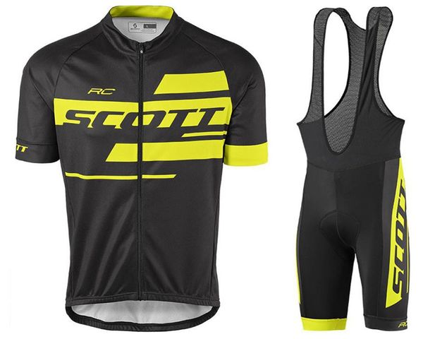 

2020 summer tour de france scott team edition cycling jersey short-sleeved breathable quick-drying cycling jersey silicone cushion zipper, Gray