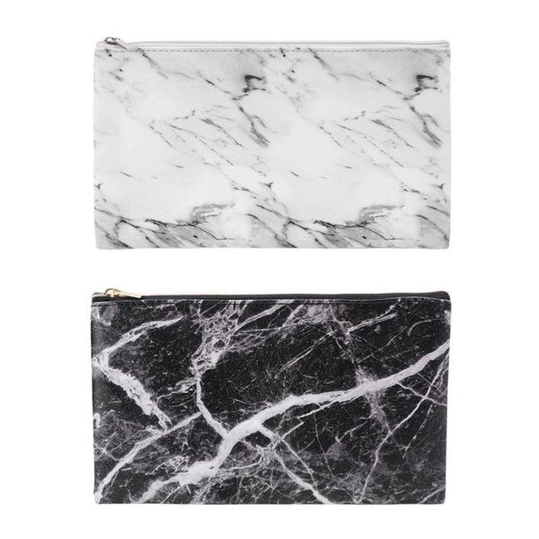

продажа в убыток! 23x13cm мрамор шаблон карандаш pen сумка косметический макияж молния сумка для хранения кошелек