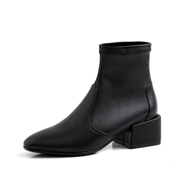 

elastic 2021 women's suede spring autumn fashion classic wild europe and america boots u7ci, Black